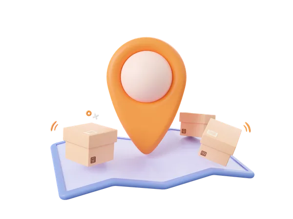 Delivery Location  3D Icon