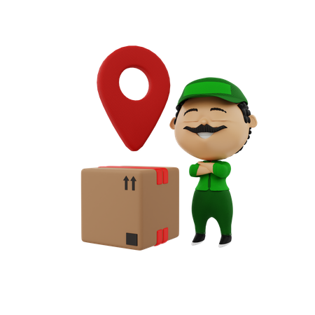 Delivery Location  3D Illustration