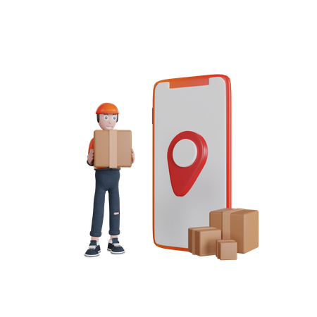 Delivery Location  3D Illustration