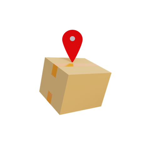 Delivery location  3D Illustration