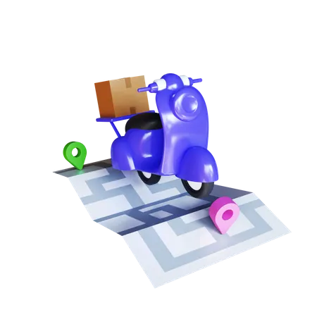 Delivery Location  3D Illustration