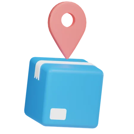 Package Location Icon 3D Illustration