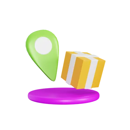 3 D Delivery Location Icon Illustration 3D Icon