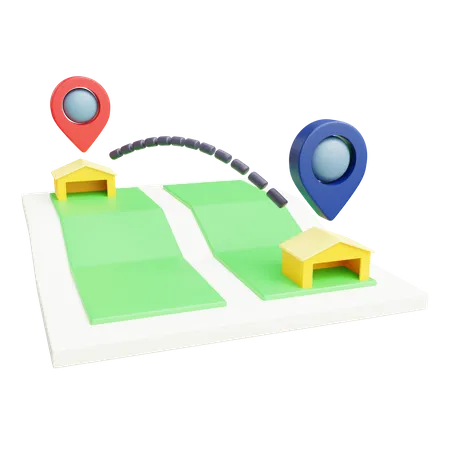3 D Delivery Location With Isolated Background 3D Icon