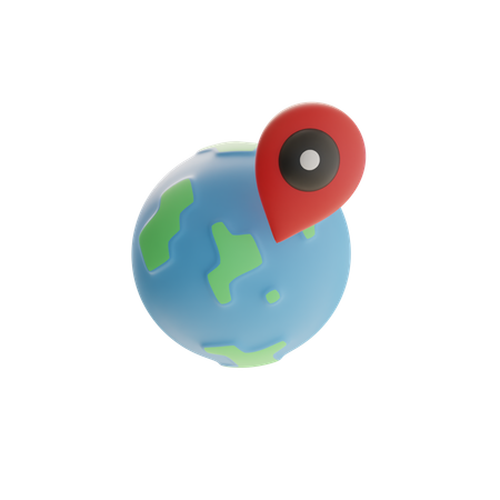 Delivery Location Map Globe  3D Icon