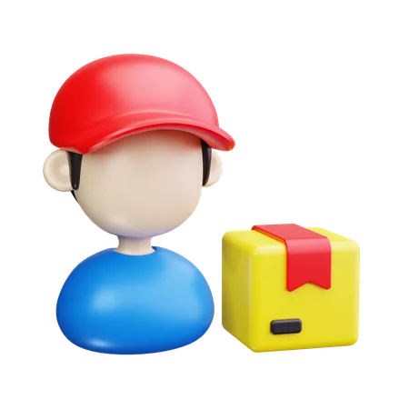 Delivery man  3D Icon