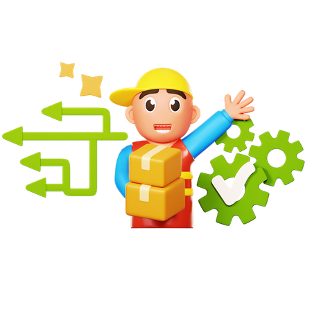 Delivery Man  3D Icon