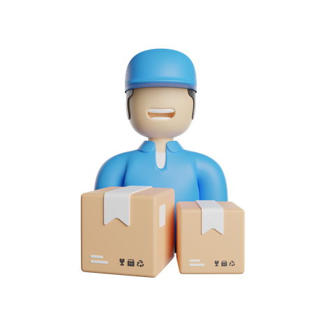 Delivery Man  3D Icon