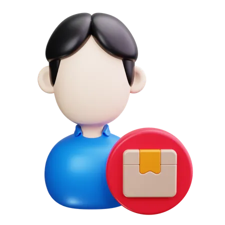 Delivery Man  3D Icon