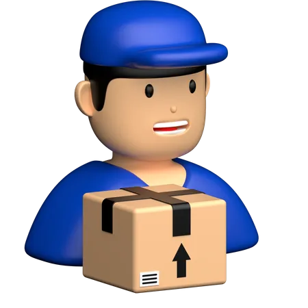 Delivery Man  3D Icon