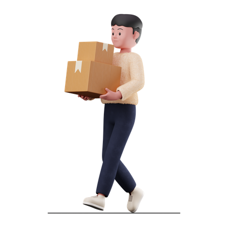 Delivery Man  3D Icon