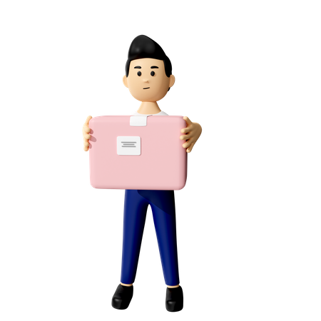 Delivery Man  3D Illustration