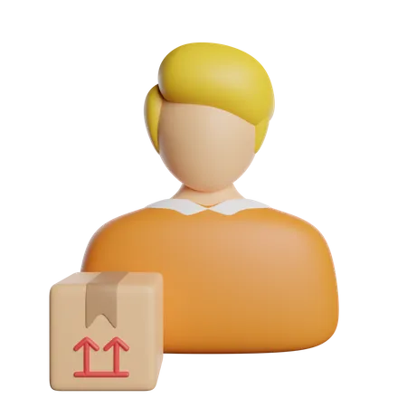 Delivery Man Courier 3D Icon