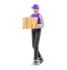 Delivery man carrying a shipment