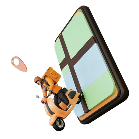 Delivery Man Delivered Oder  3D Icon