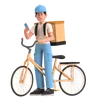 Delivery Man Doing Food Delivery