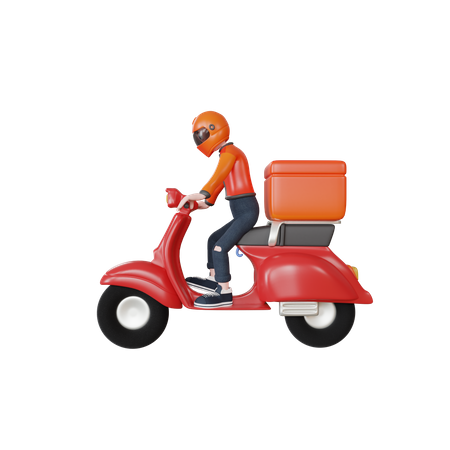 Delivery man going for Delivery 3D Illustration