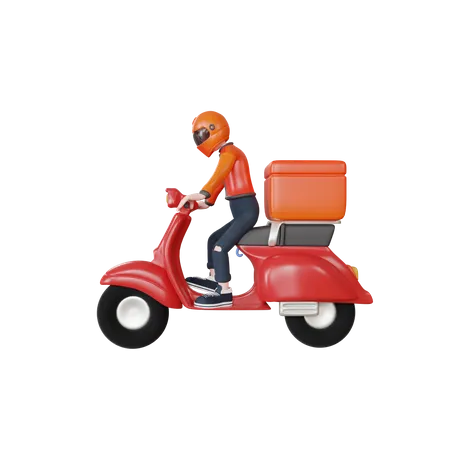 Delivery man going for Delivery  3D Illustration