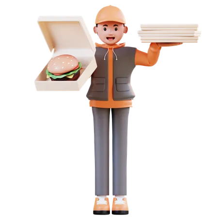 3 D Illustration Food Delivery 3D Illustration