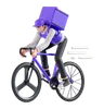 Delivery man riding cycle