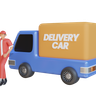 shipment truck 3d illustration