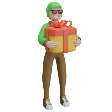 Courier Delivery Man 3D Illustration