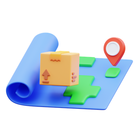 Delivery Map  3D Icon