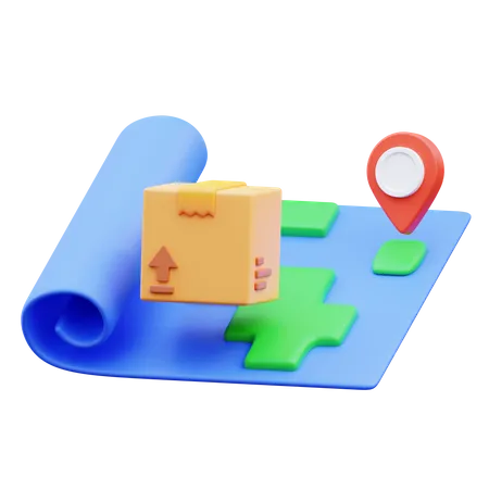 Delivery Map  3D Icon