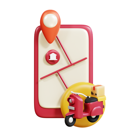 Delivery Map  3D Icon