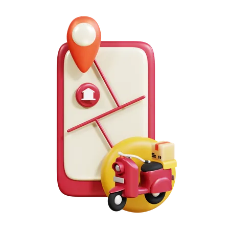 Delivery Map  3D Icon