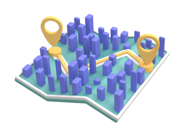 Delivery Map  3D Icon