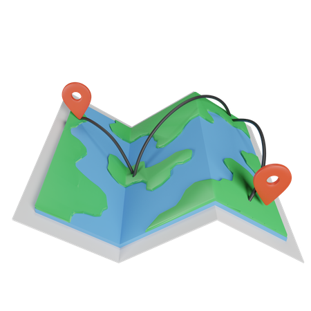 Delivery Map  3D Illustration