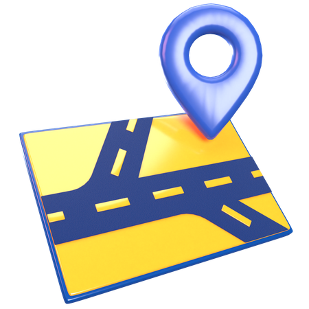 Delivery Map 3D Illustration
