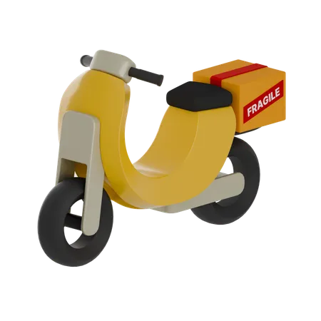Delivery Motorcycle  3D Icon