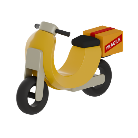 Delivery Motorcycle  3D Icon