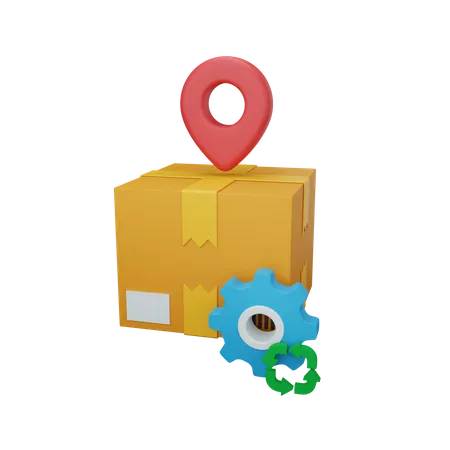 Delivery on process  3D Illustration