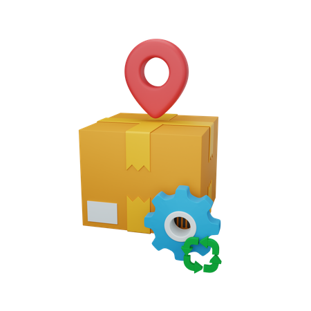 Delivery on process 3D Illustration