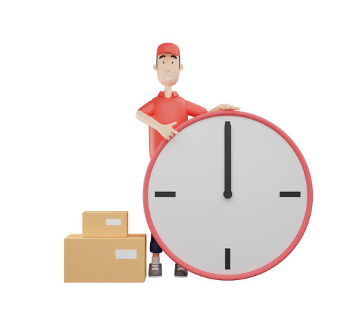 Delivery on time  3D Illustration