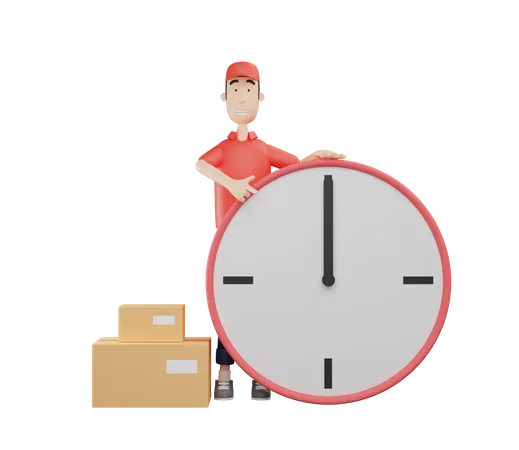 Delivery on time  3D Illustration