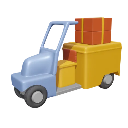 Delivery Package Car  3D Icon