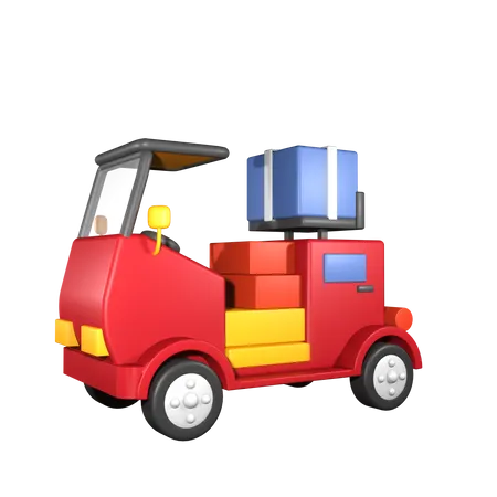 Delivery Package Car  3D Icon