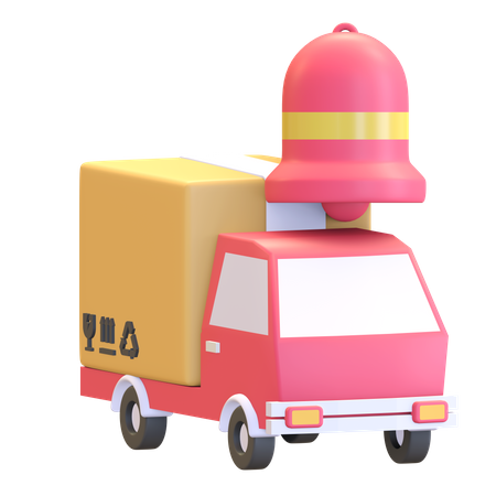 Delivery package notification 3D Illustration