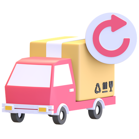 Delivery package return  3D Icon