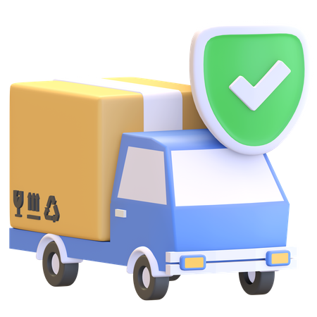 Delivery package verified 3D Illustration