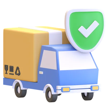 Delivery package verified 3D Illustration
