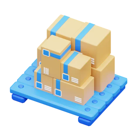 Delivery Pallets  3D Icon