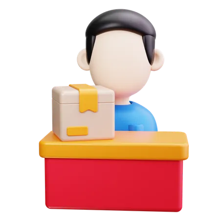 Delivery Person  3D Icon