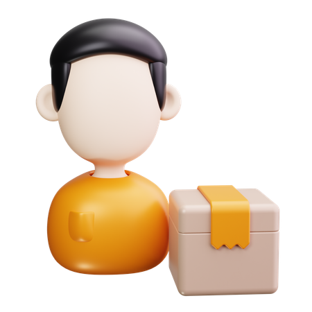 Delivery Person  3D Icon