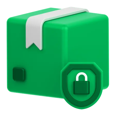 3 D Icon Of A Package With A Lock 3D Icon