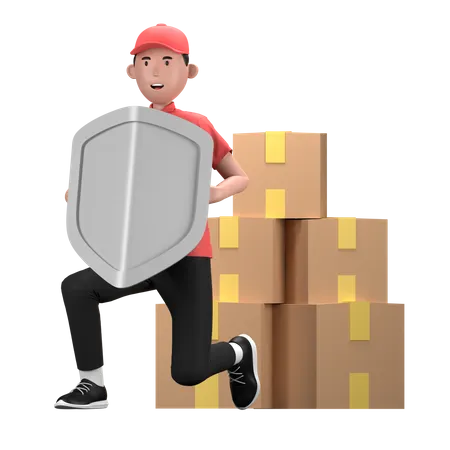 Delivery Protection  3D Illustration